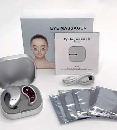 EMS Pulse Micro-Current Led Red Light Eye Care Therapy Device Eye Massager for Treatment under Eye Wrinkle to Relieve Fatigue