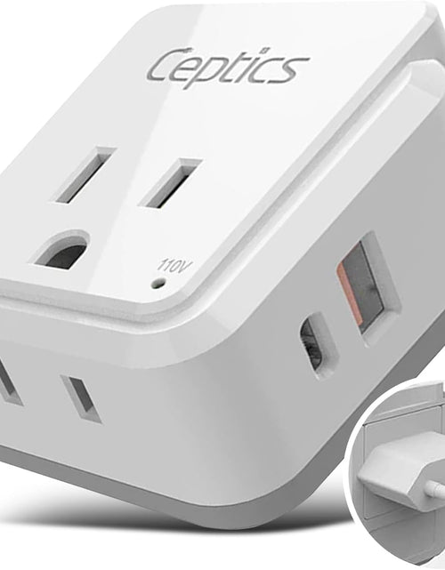 Load image into Gallery viewer, Europe Plug Adapter,  Safe Dual USB &amp; USB-C 3.1A - 2 USA Outlet - Compact &amp; Powerful - Use Euro, Greece, Italy, Switzerland, Turkey, Portugal - Includes Type C Swadapt Attachment
