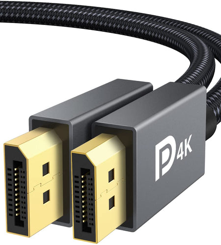 VESA Certified Displayport Cable,  1.2 DP Cable 6.6Ft/2M, [4K@60Hz, 2K@165Hz, 2K@144Hz], Gold-Plated Braided High Speed Display Port Cable 144Z, for Gaming Monitor, Graphics Card, TV, PC, Laptop