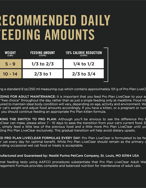 Load image into Gallery viewer, Liveclear with Probiotics Allergen Reducing Adult Dry Cat Food
