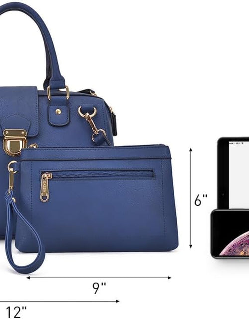 Load image into Gallery viewer, Women Barrel Handbags Purses Fashion Satchel Bags Top Handle Shoulder Bags Vegan Leather Work Bag
