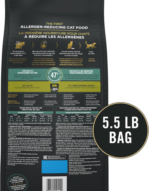 Load image into Gallery viewer, Liveclear with Probiotics Allergen Reducing Adult Dry Cat Food
